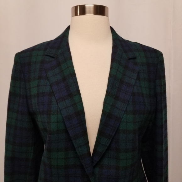 Vintage 70s Pendleton Wool Suit Authentic Black Watch Tartan Plaid Academia Sm - Picture 5 of 9